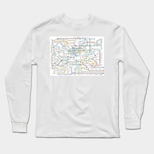 Seoul subway map Long Sleeve T-Shirt